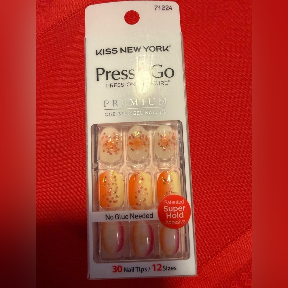 Kiss New York Press & Go Premium One-Step Gel Nail Tips  vibrant colors